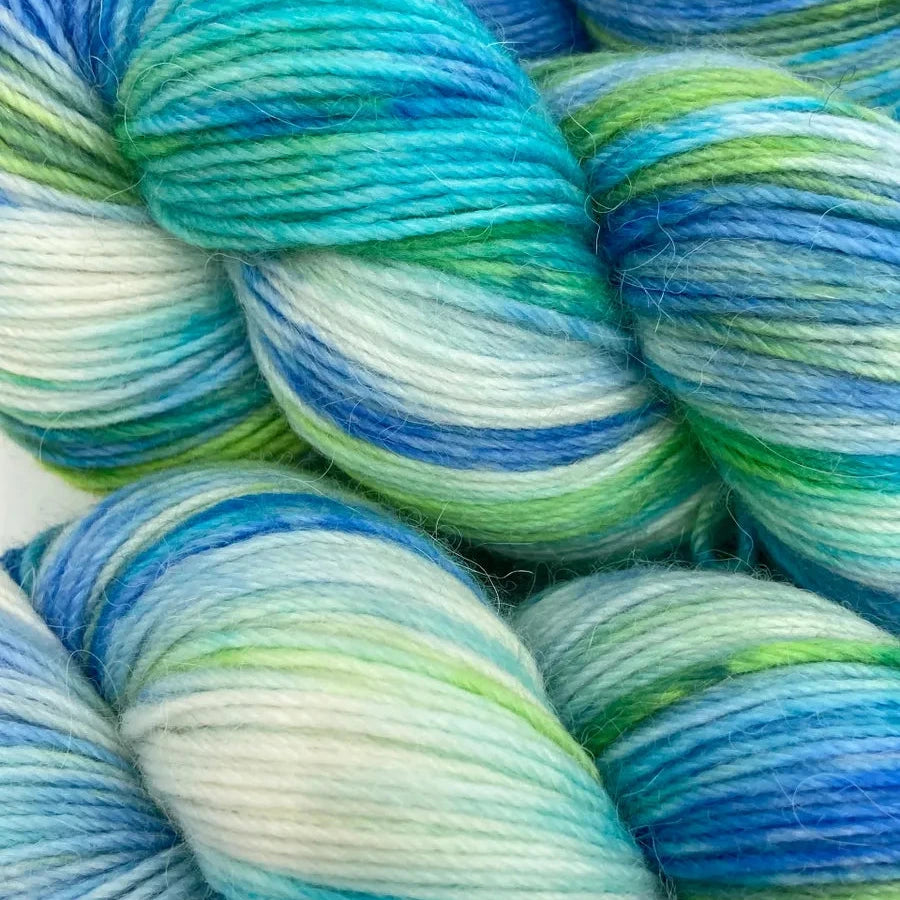 4 Ply Alpaca Sock - Sherbert Lagoon