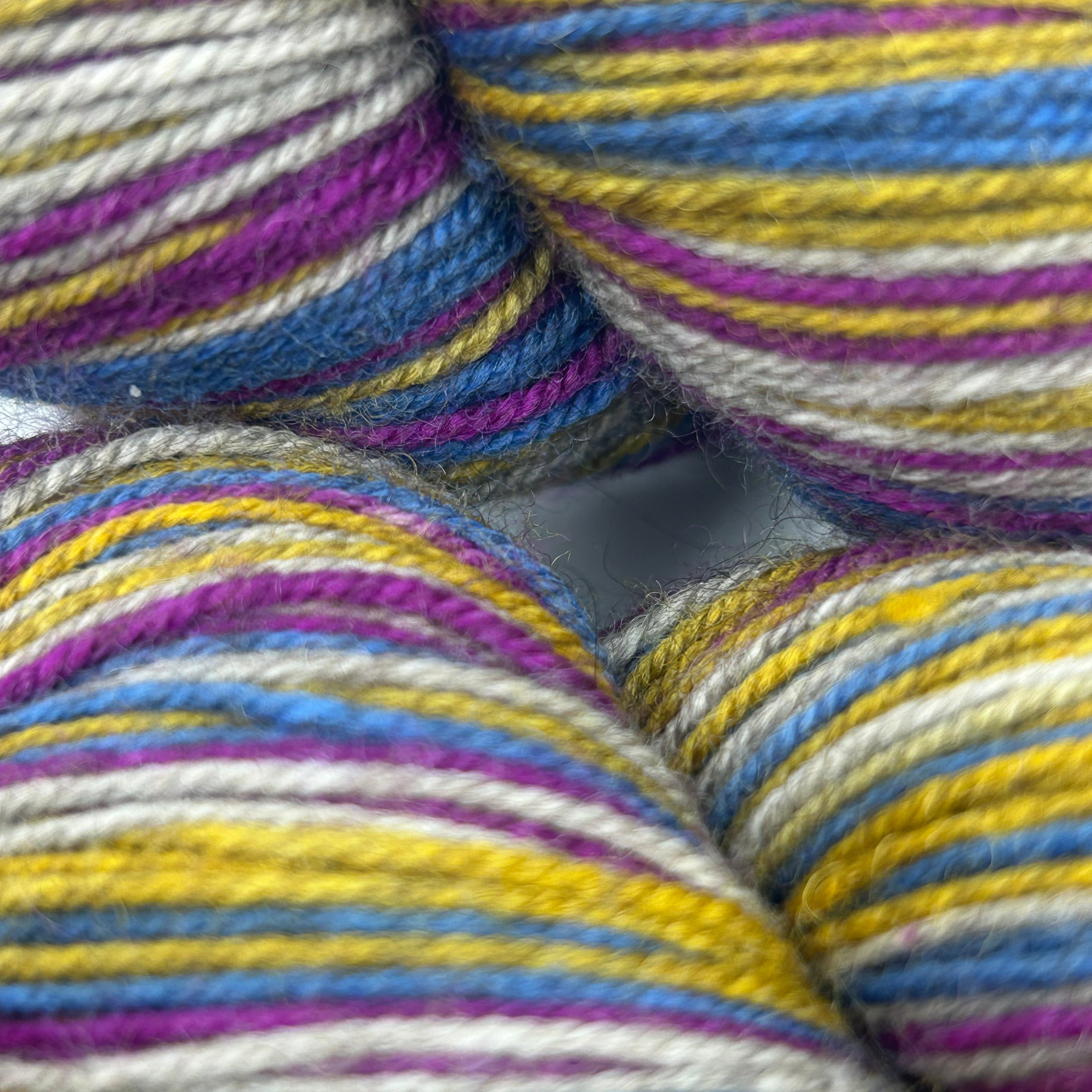 4 Ply Self striping Yak Sock - Rule the Roast