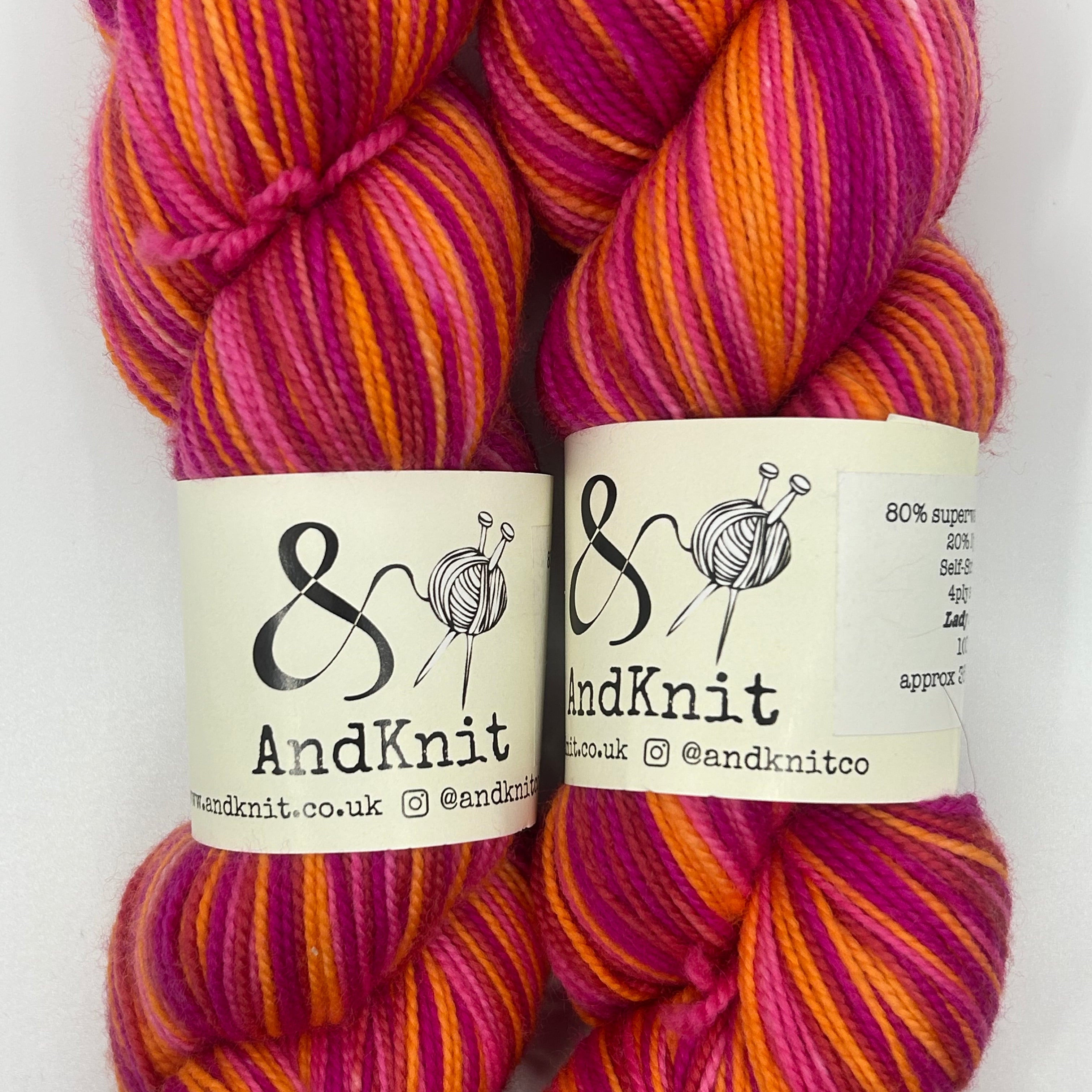 4 Ply Sock self striping - Lady Fair