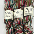 a group of yarns with labels