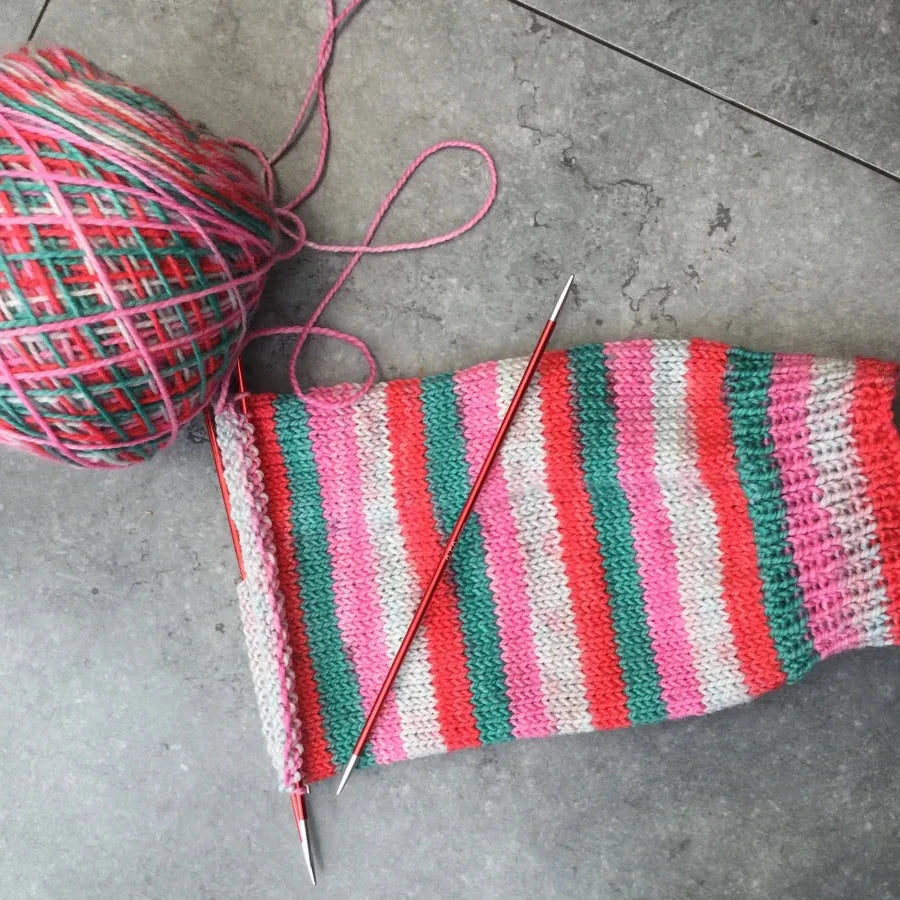 a ball of yarn and a sock