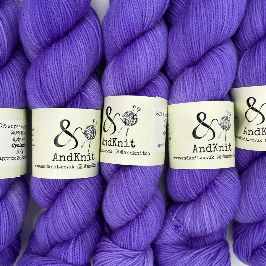 4 Ply Sock Semi-Solid - Cyclamin