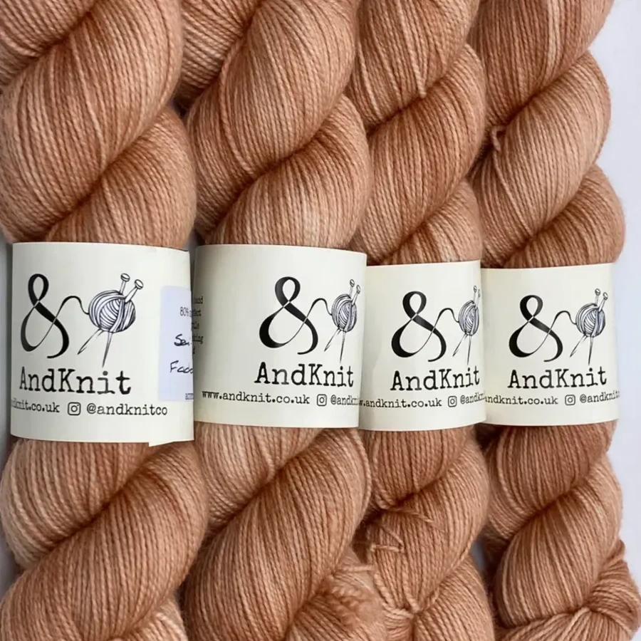 4 Ply Sock Semi-Solid - Faded Copper