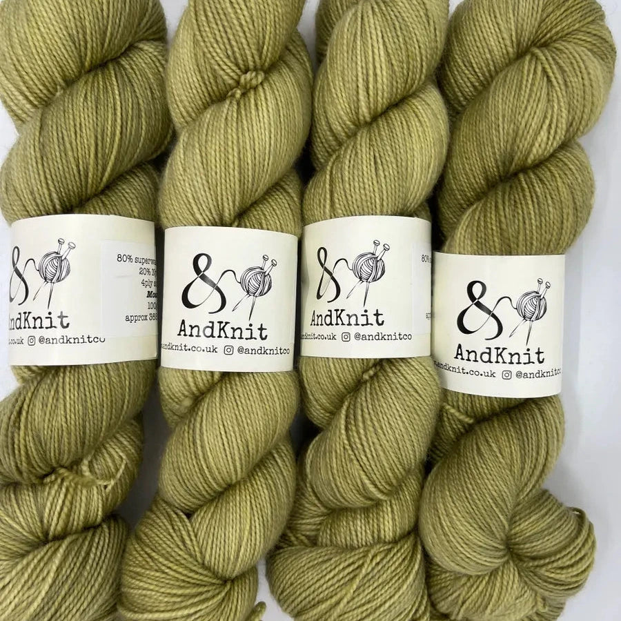 4 Ply Sock Semi-Solid - Moss