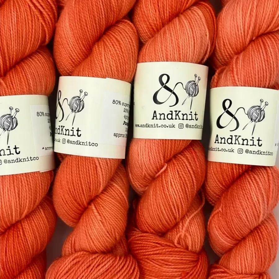 4 Ply Sock Semi-Solid - Pumpkin