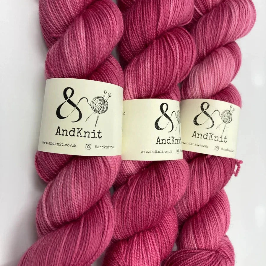 4 Ply Sock Semi-Solid - Rose Pink