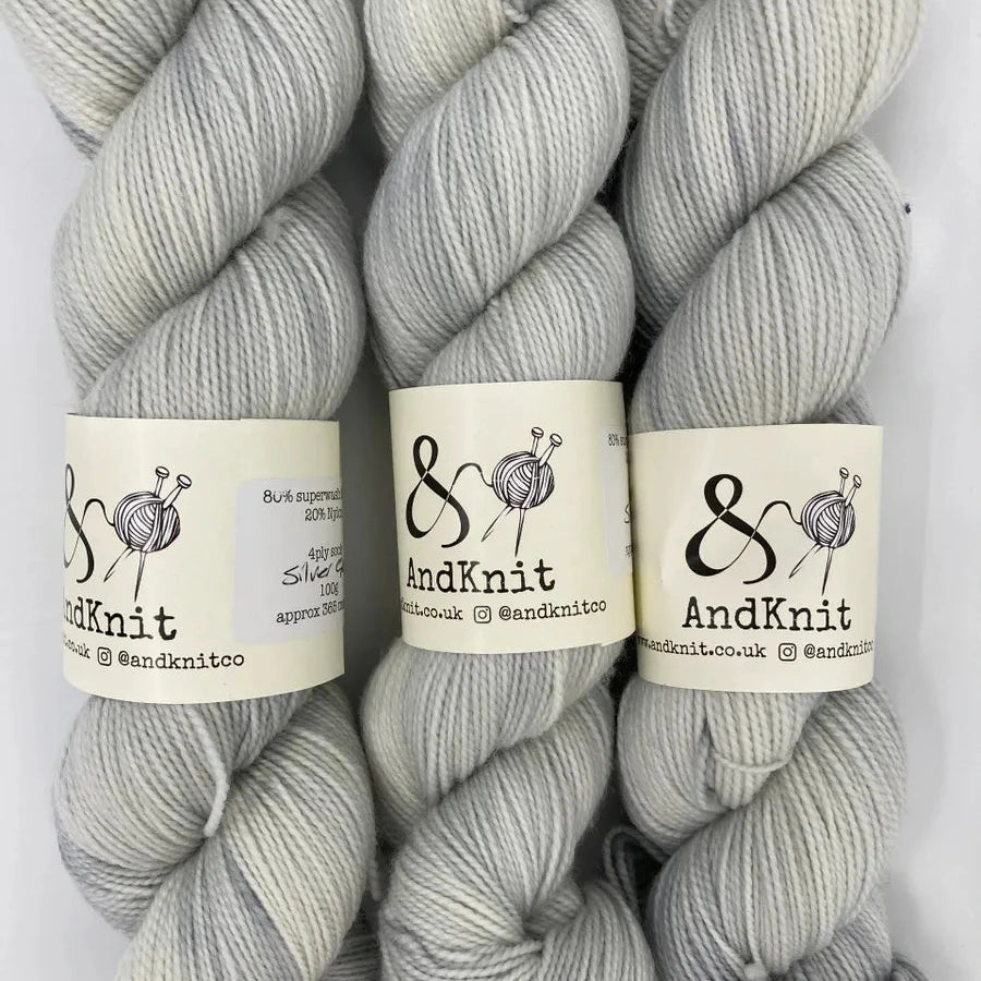 4 Ply Sock Semi-Solid - Silver Grey