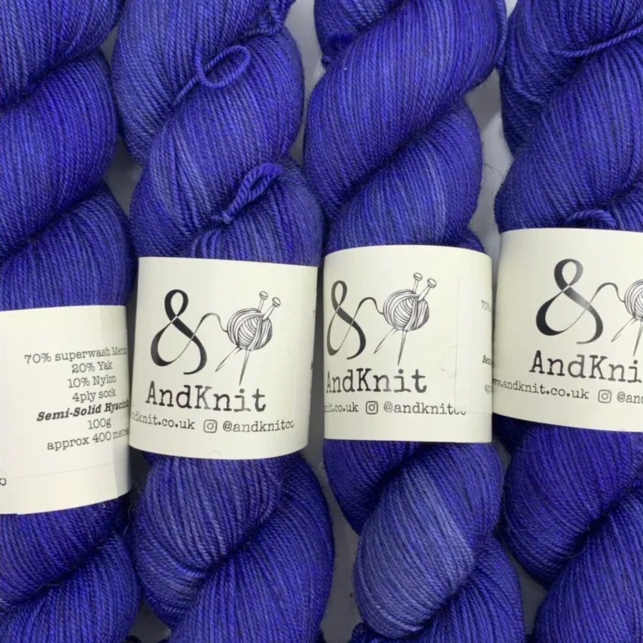 4 Ply Yak Sock Semi-Solid - Hyacinth