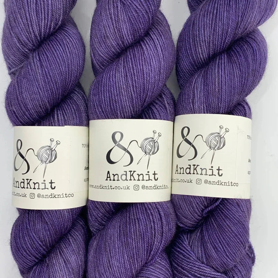 4 Ply Yak Sock Semi-Solid - Purple